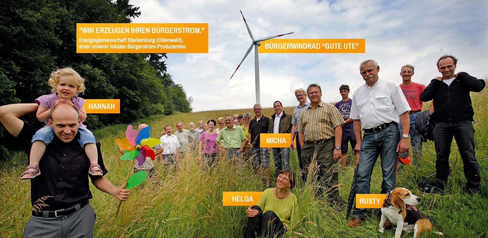 Energiegemeinschaft Starkenburg (Odenwald) vor Bürger Windrad Gute Ute